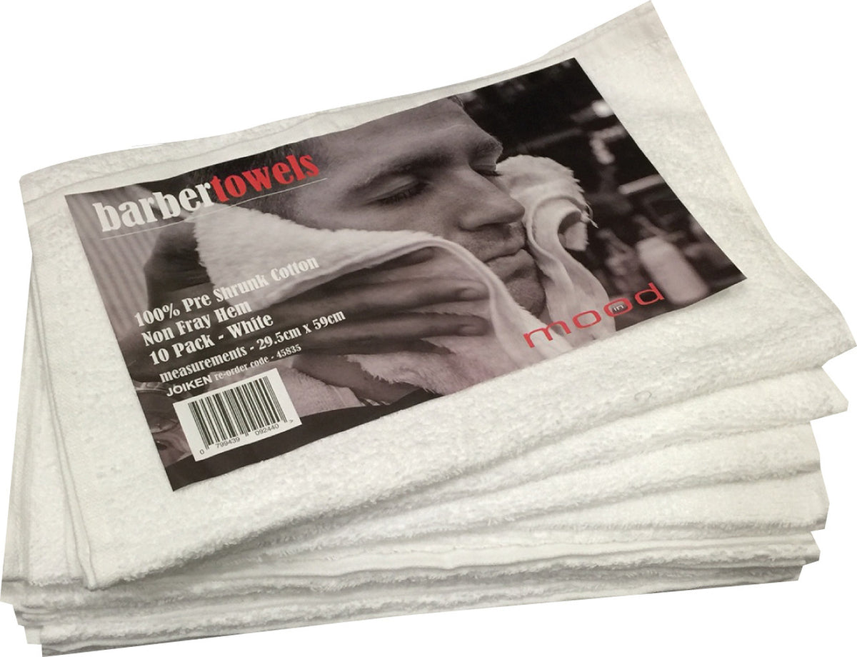 Mood In Barber Towels - 10pcs (White)