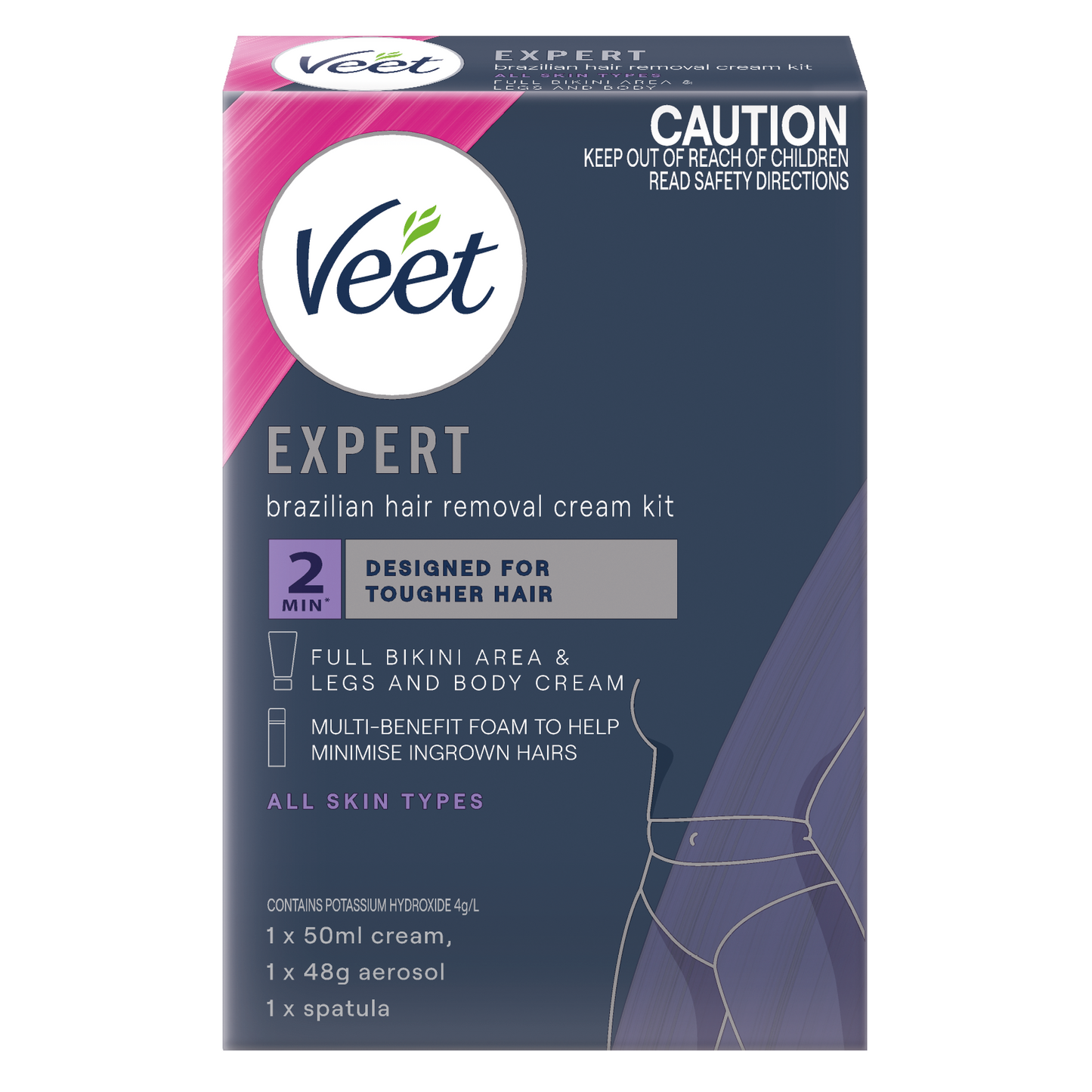 Veet Expert Brazilian Hair Removal Cream Kit