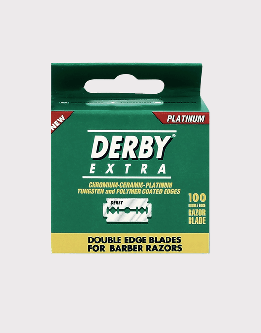 Derby Extra Doubled Edge Chromium Ceramic Platinum Edged Razor Blades - 100pcs