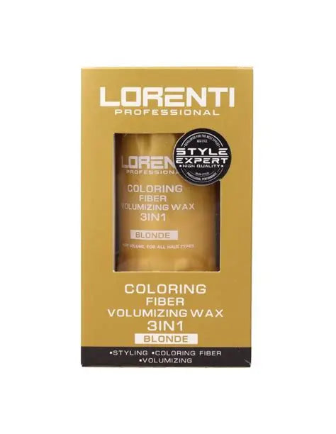 Lorenti Professional 3 in 1 Coloring Fiber Volumizing Wax - 30g (Blonde)