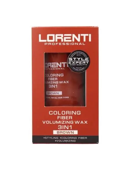 Lorenti Professional 3 in 1 Coloring Fiber Volumizing Wax - 30g (Brown)