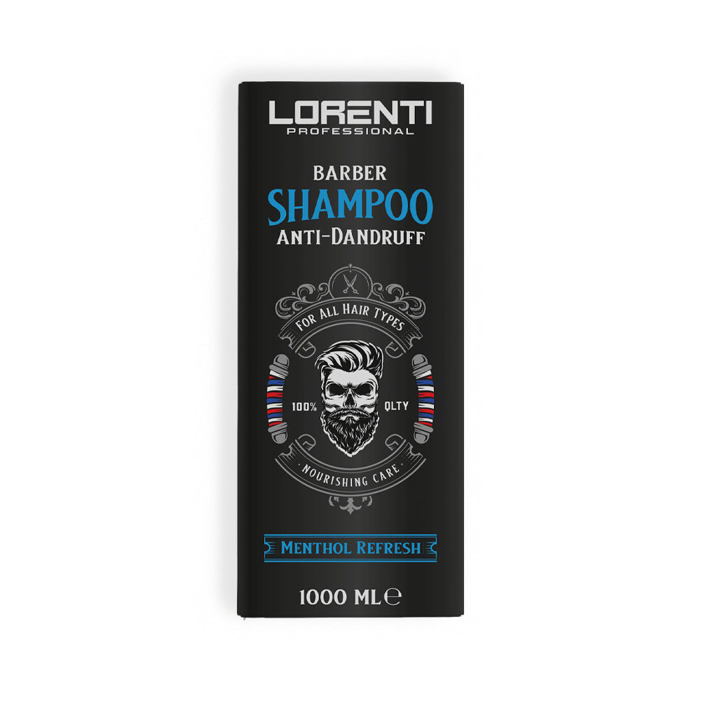 Lorenti Professional Anti Dandruff Barber Shampoo - 1L (Menthol Refresh)