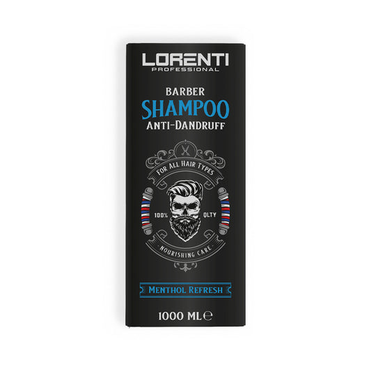 Lorenti Professional Anti Dandruff Barber Shampoo - 1L (Menthol Refresh)