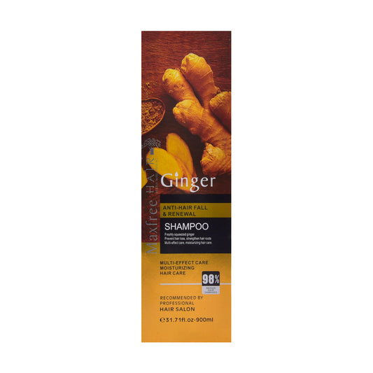 Maxfree Hair Anti Hair Fall & Renewal Shampoo - 900ml (Ginger)
