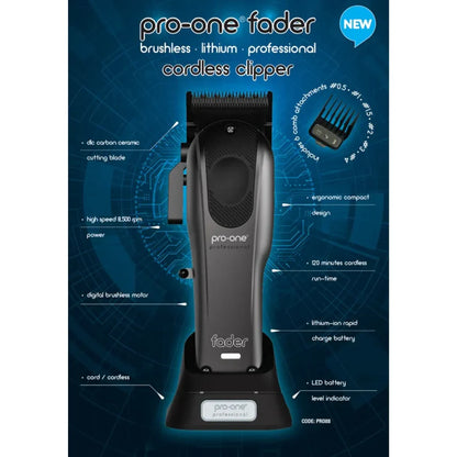 Pro-One Fader Lithium Cordless Clipper