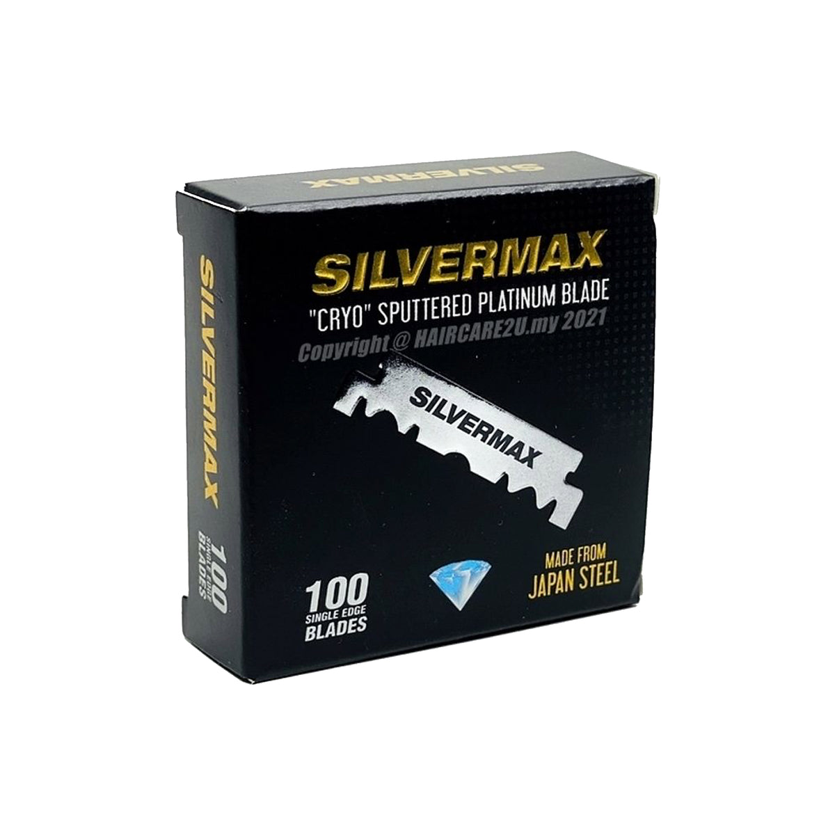 Silvermax Cryo Sputtered Platinum Razor Blades - 100pcs