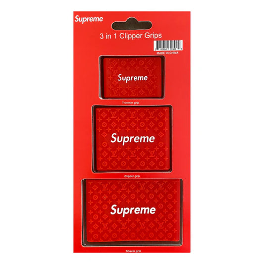 Supreme 3 in 1 Red and White Clipper Grips (Clipper, Trimmer, Shaver)