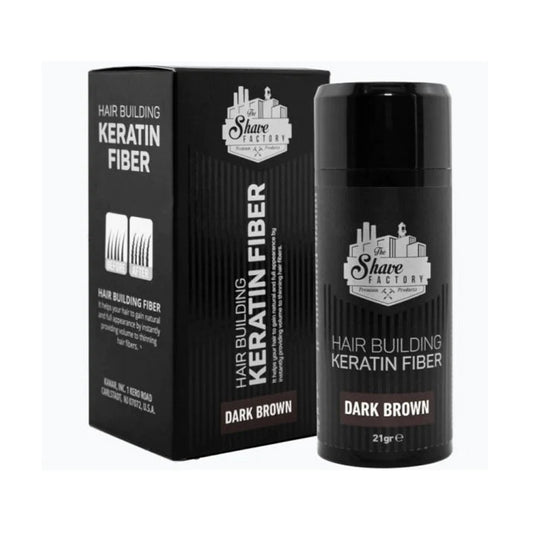 The Shave Factory Hair Building Keratin Fiber - 21g (Dark Brown)