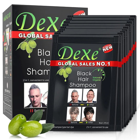 Dexe Hair Shampoo - 25ml, 10pcs (Black)